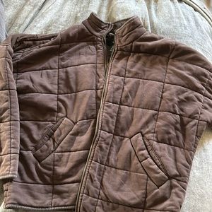 Brown Bomber Quilted Jacket